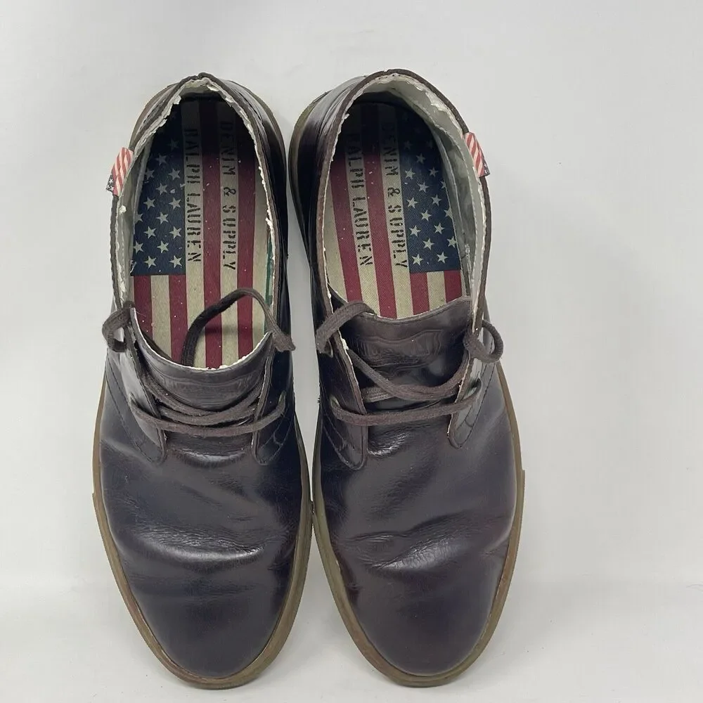 Denim & Supply Ralph Lauren Cliff Chukka Boots Mens 10 D Brown Leather Ankle